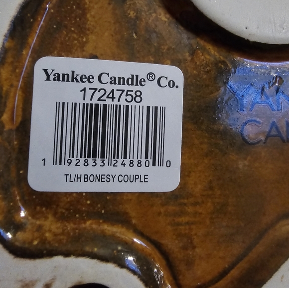 Yankee Candle Mr/Mrs Bonesy Candle holder NWT Dia de los muertos decor - Picture 5 of 6